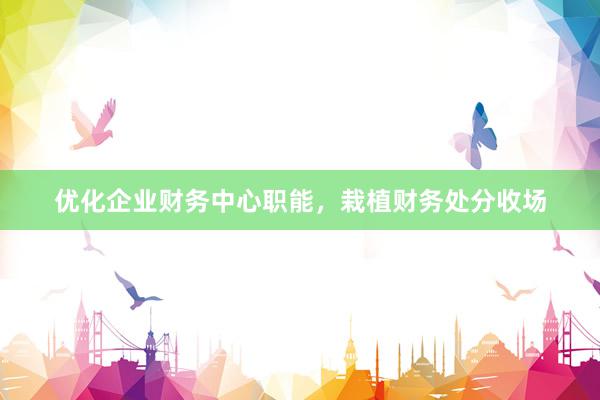 优化企业财务中心职能，栽植财务处分收场