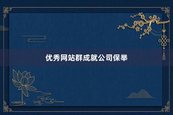 优秀网站群成就公司保举