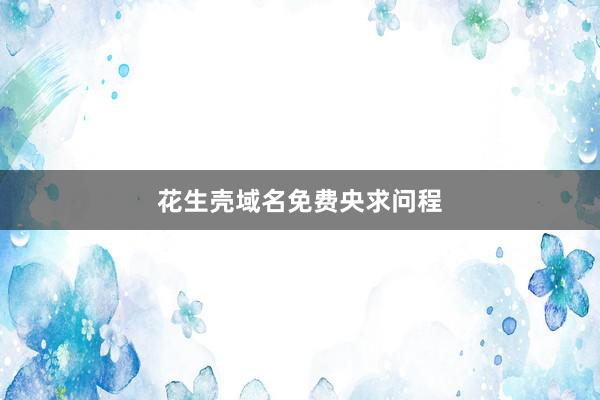 花生壳域名免费央求问程