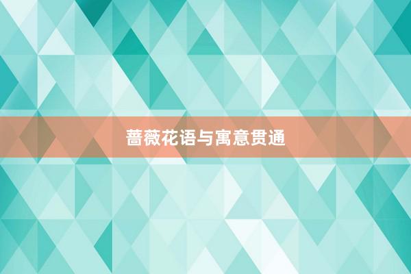 蔷薇花语与寓意贯通